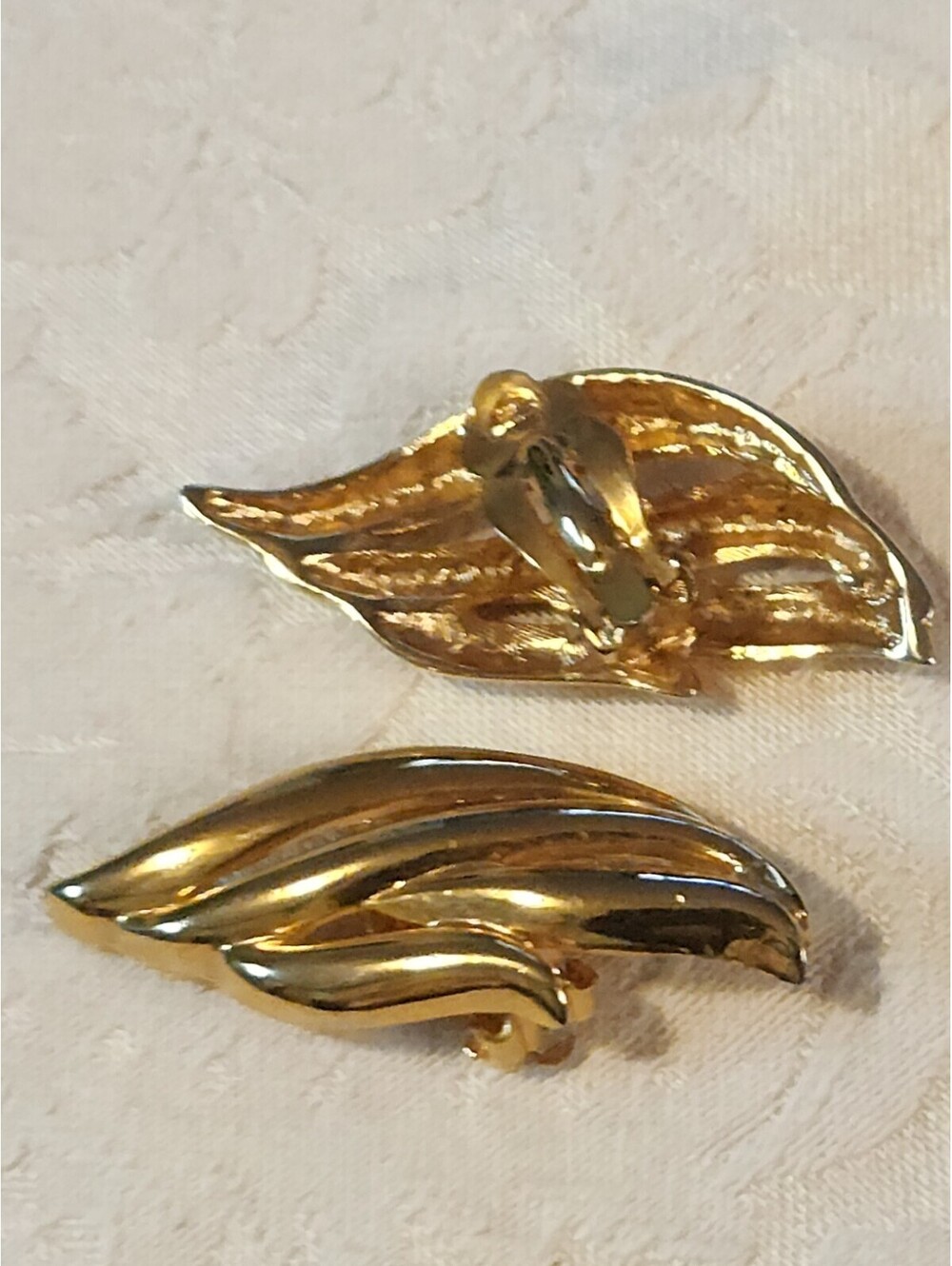 Givenchy Goldtone Scalloped Clip-on Earrings